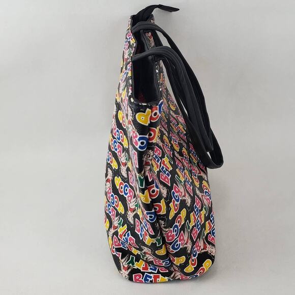 Vintage Betty Boop Lg Tote Cartoon Multicolor Logo Canvas Cosplay Shoulder Bag - Picture 5 of 9